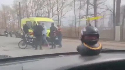 В Нижнекамске произошла авария с участием мотоцикла