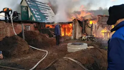 Из-за проблем с печью в Нижнекамском районе сгорела баня