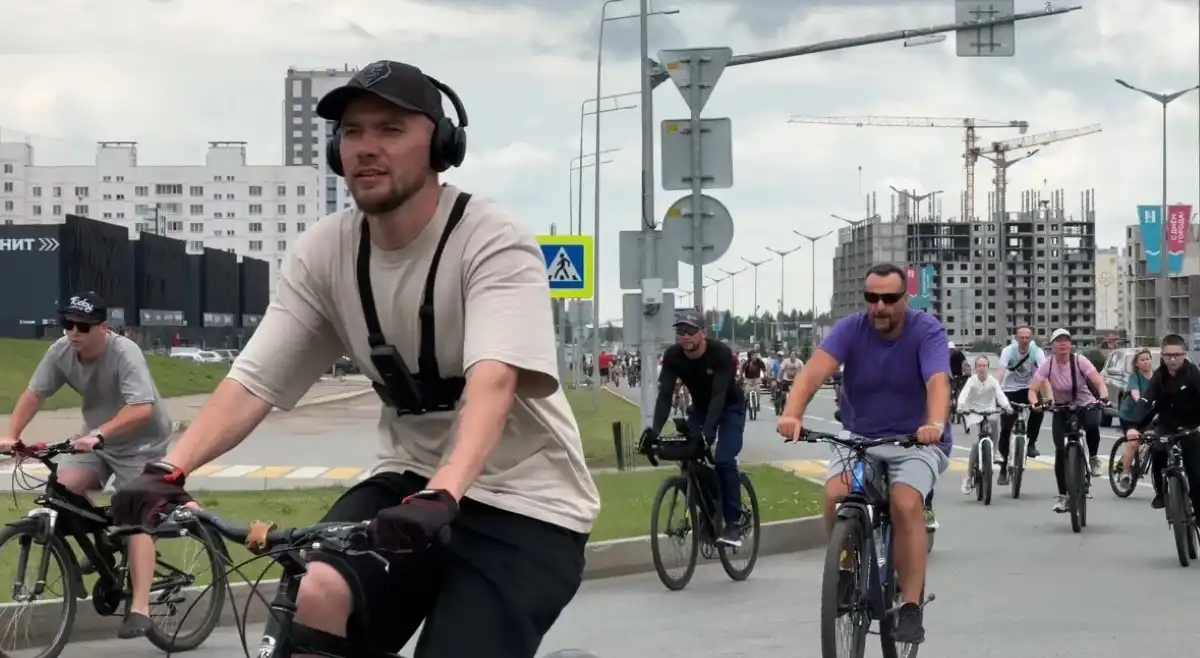 Участники велопробега в Нижнекамске