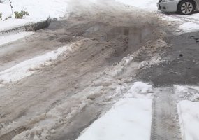 Утро в Нижнекамске: ледяной дождь, снежная каша, туман и гололедица