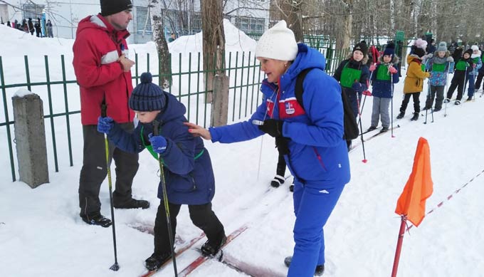 В Нижнекамской школе прошло первенство по лыжным гонкам