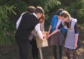 Школьники из села Сухарево в рамках акции «Каждому скворцу по деревянному дворцу» изготовили 11 скворечников