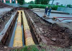 В Нижнекамске дожди могут внести коррективы в проведение капремонта теплотрассы по ул.Баки Урманче - НТР 24