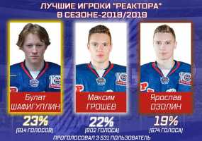 Хоккейные болельщики Нижнекамска выбрали лучшего игрока «Реактора»