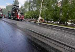 В Нижнекамске при ремонте одной из городских дорог используют немецкий асфальтобетон