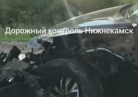 Около Нижнекамска у поста ГИБДД произошло ДТП с участием трех машин - НТР 24