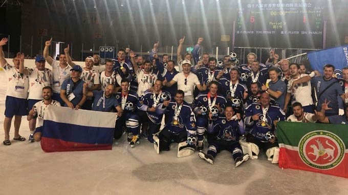 Татарстанские спасатели стали чемпионами Всемирных игр полицейских и пожарных по хоккею