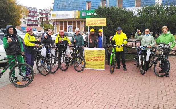 В Нижнекамске в день проведения акции «На работу на велосипеде» работали «энергетические» точки