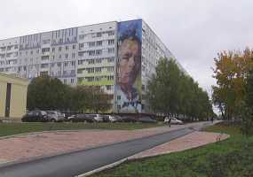 В Нижнекамске закончен портрет художника Баки Урманче размером с дом