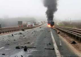 Перевернувшийся большегруз создал затор на одном из участков трассы М-7 - НТР 24