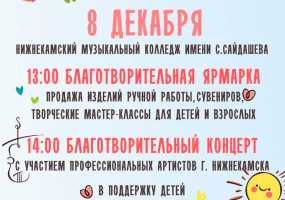 В рамках Декады инвалидов в Нижнекамске пройдут благотворительные ярмарка и концерт в помощь необычным детям - НТР 24