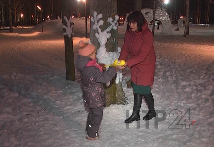 В Нижнекамске появился новый вид зимнего уличного искусства