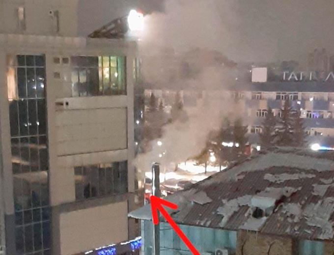 В Нижнекамске случился пожар в торговом центре