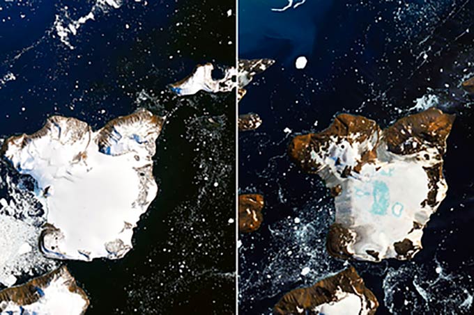 Почти четверть снега растаяла в Антарктиде