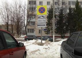 В Нижнекамске предприниматель вернул на место незаконные знаки, запрещающие парковку