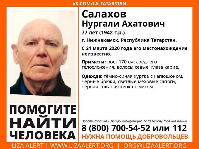 В Нижнекамске с марта ищут 77-летнего пенсионера