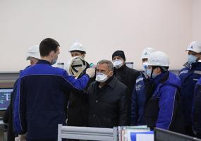 Рустам Минниханов посетил стройплощадку нового этиленового комплекса  НКНХ - НТР 24