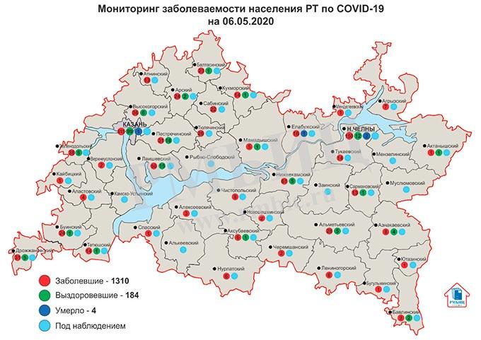 В Татарстане количество районов без коронавируса сократилось до 6