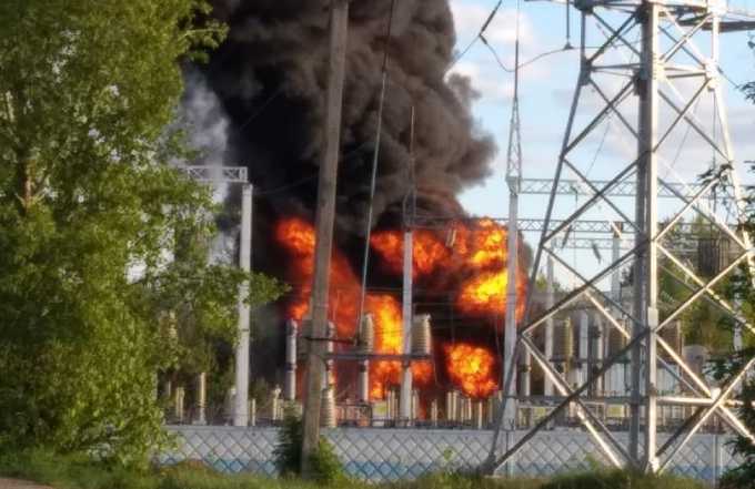 Из-за пожара на подстанции в Татарстане девять населённых пунктов остались без света