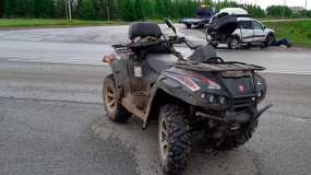 В Татарстане водитель квадроцикла выехал на «красный» и врезался в легковушку - НТР 24