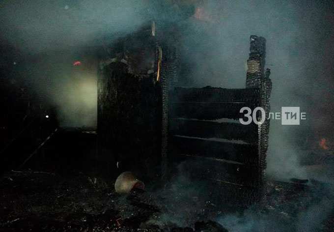 Смертельный ночной пожар в Татарстане попал на видео