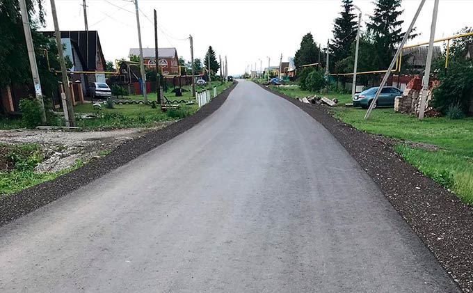 В селе Нижнекамского района отремонтировали участок дороги