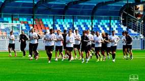 В Нижнекамске на обновлённом футбольном стадионе прошла первая тренировка
