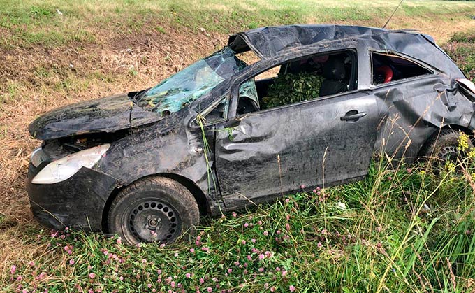 В Нижнекамском районе иномарка опрокинулась в кювет, пострадала 9-летняя пассажирка