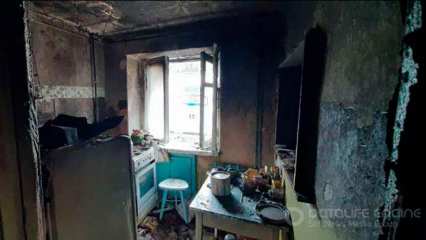 Стали известны подробности пожара, который произошёл в доме №13а на пр.Строителей в Нижнекамске