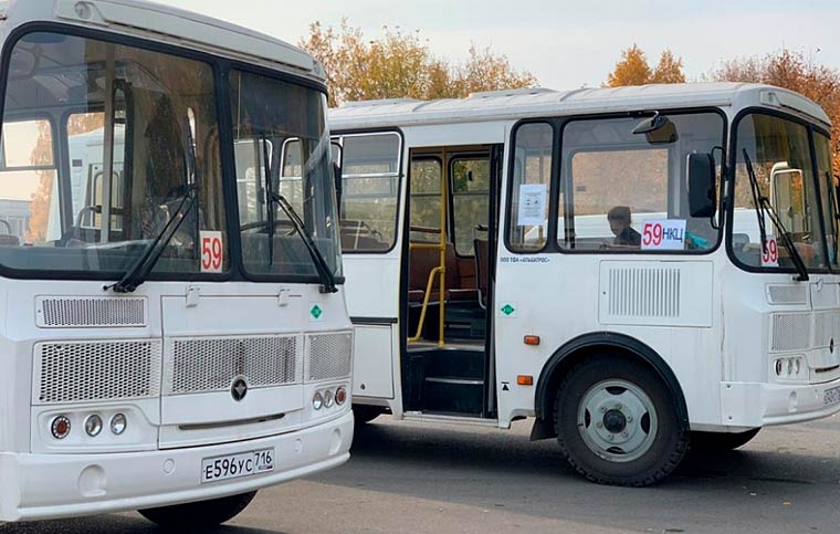В Нижнекамске запустили два новых автобуса на экологически чистом топливе
