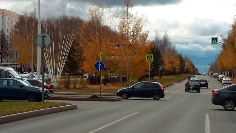 ГИБДД Нижнекамска: Поворот налево на перекрёстке ул. Корабельная — пр. Химиков запрещён