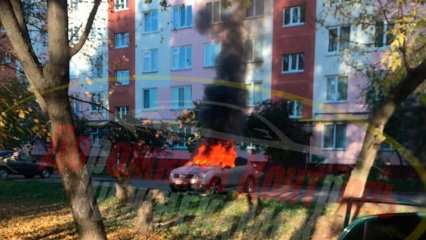 Соцсети: В Нижнекамске сгорел автомобиль
