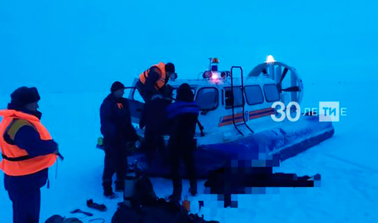 Два брата-рыбака провалились под лёд на Нижнекамском водохранилище