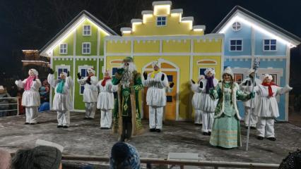 В Нижнекамске открыли первую новогоднюю ёлку