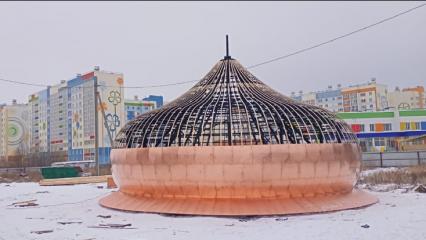 В Нижнекамске начали строить купол для храма Рождества Христова