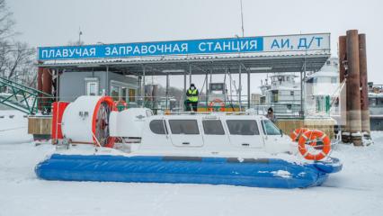 На реке Волге в Татарстане заработала первая плавучая передвижная заправка