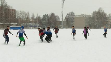 В Нижнекамске прошёл турнир по снежному регби