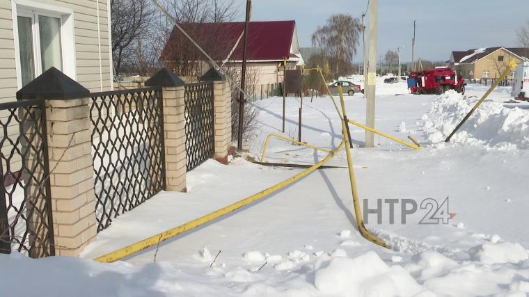 В селе Прости Нижнекамского района грузовик снёс газопровод