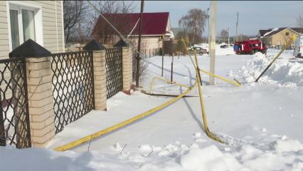 В селе Прости Нижнекамского района грузовик снёс газопровод