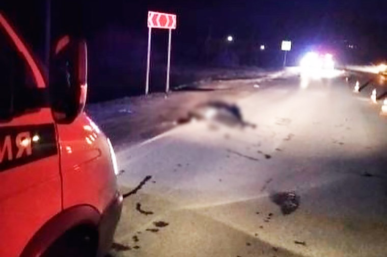 В Татарстане водитель иномарки переехал мужчину, который ночью лежал на трассе