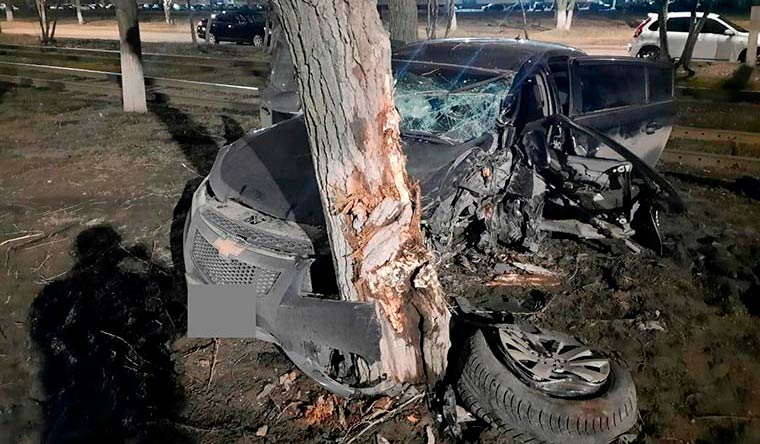 В Нижнекамске девушка на автомобиле въехала в дерево и впала в кому