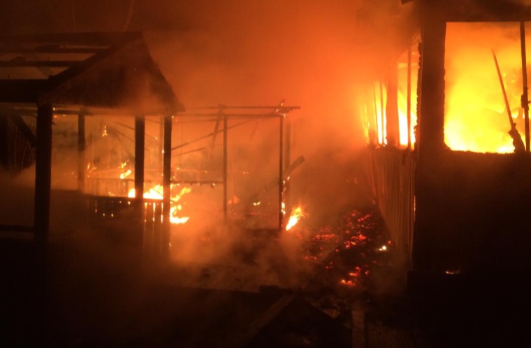 В Казани ночью сгорела шашлычная