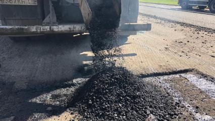 В Нижнекамском районе начался ремонт дороги
