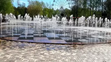 В парке «СемьЯ» в Нижнекамске включили фонтаны - НТР 24