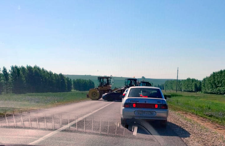 В Нижнекамском районе перекрыли дорогу Заинск — Сухарево