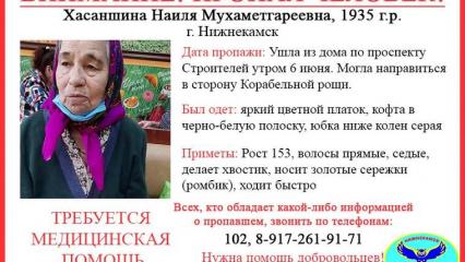 В Нижнекамске пропала 86-летняя бабушка с потерей памяти - НТР 24