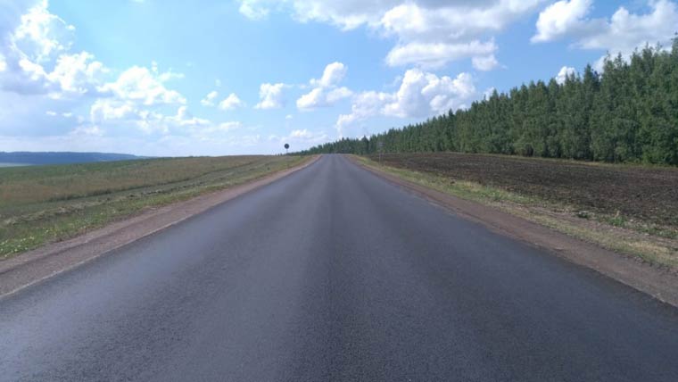 В Татарстане завершился ремонт участка дороги Азнакаево – Ютаза – М-5 по национальному проекту