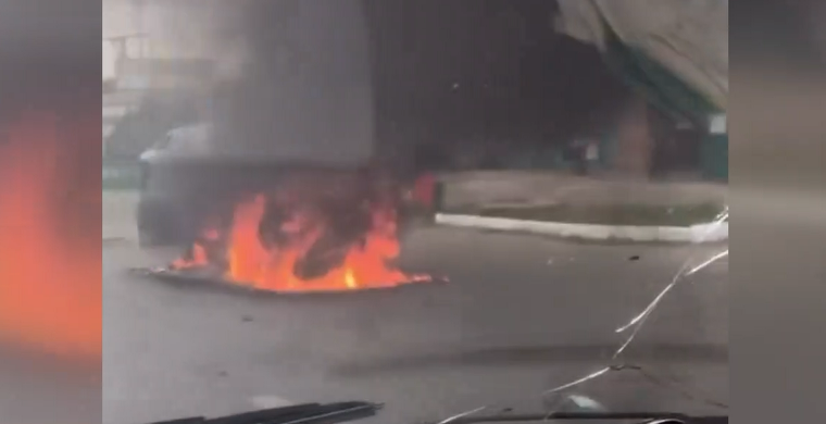 В одном из городов Татарстана сгорел автомобиль