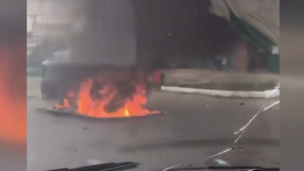 В одном из городов Татарстана сгорел автомобиль