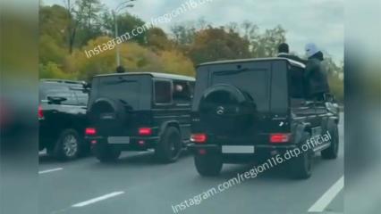 Нурминский с друзьями на черных джипах перекрыл дорогу в Татарстане
